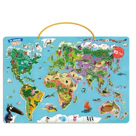 Auzou - Μαγνητικός Παγκόσμιος Χάρτης  Puzzle 73 τμχ (A529495)