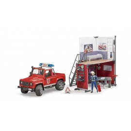 Bruder - Πυροσβεστικό Τμήμα με Land Rover και Πυροσβέστη (BR0062701)