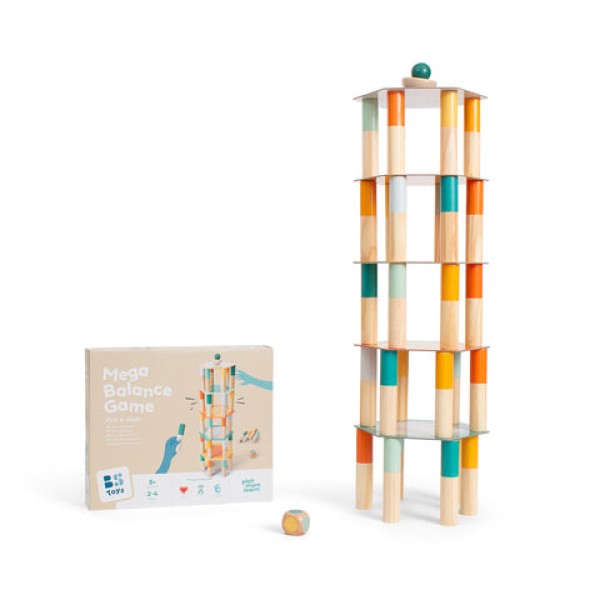 BS TOYS - Ξύλινο παιχνίδι πύργος ισορροπίας Mega balance (BS495)