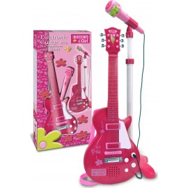 Bontempi - Ηλεκτρική κιθάρα με μικρόφωνο Ροζ (BO245872)