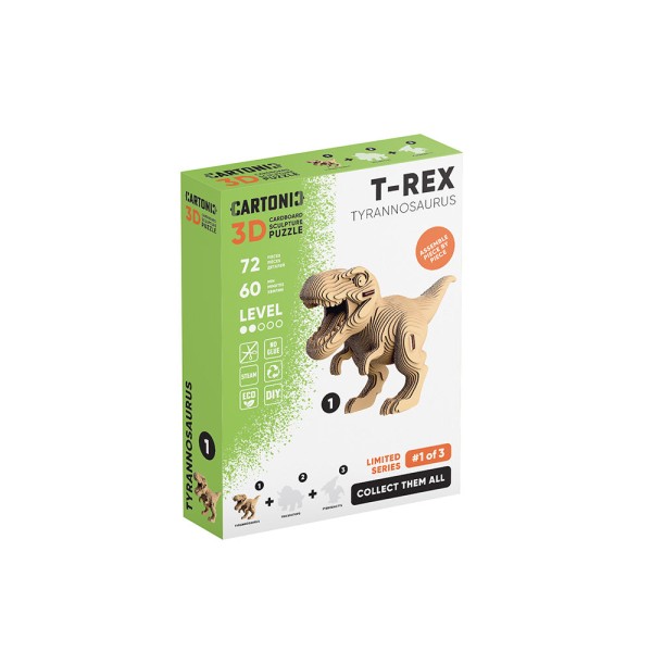 CARTONIC - TYRANNOSAURUS 3D Puzzle (CCARTTREX)
