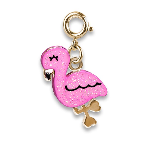 CHARM IT - Gold Glitter Flamingo Charm (CT02-06)
