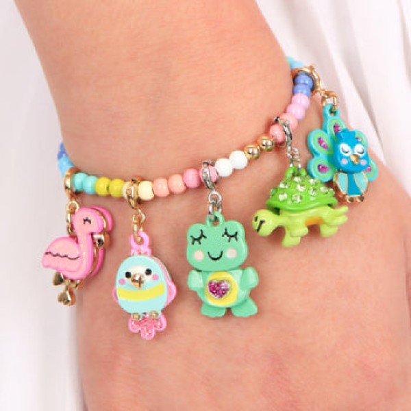 CHARM IT - Gold Glitter Flamingo Charm (CT02-06)