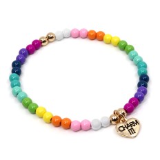 CHARM IT - 4mm Rainbow Stretch Bracelet (CT08-01)