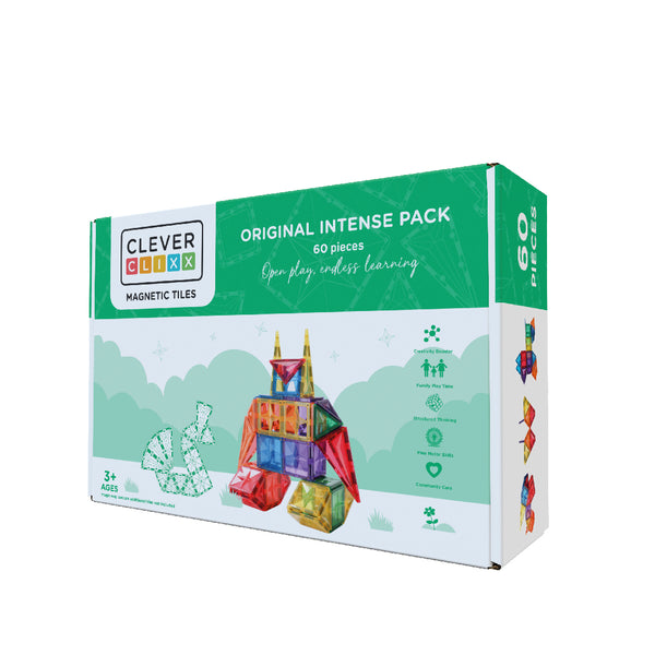 CLEVERCLIXX - Μαγνητικά πλακίδια Original Pack Intense  60 κομμάτια (CC1008)