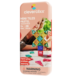 CLEVERCLIXX - Μαγνητικά πλακίδια Mini Tiles Pack Pastel  28 κομμάτια (CC1027)