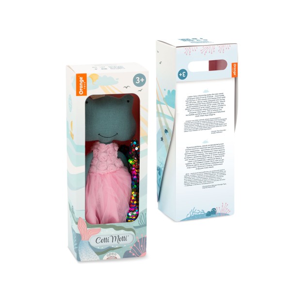 Cotti Motti - Κούκλα Πάνινη Fiona The Frog Pink Dress With Roses (CM12-15)
