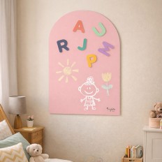 FAMILY NATION- Μαγνητικός Πίνακας Τοίχου - Αψίδα - Ροζ (FN-MONT-MKIDS-A90-DPIN)