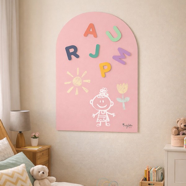 FAMILY NATION- Μαγνητικός Πίνακας Τοίχου - Αψίδα - Ροζ (FN-MONT-MKIDS-A90-DPIN)