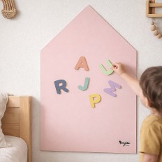 FAMILY NATION  - Μαγνητικός Πίνακας Τοίχου - Σπιτάκι - Ροζ (FN-MONT-MKIDS-H70-DPIN)