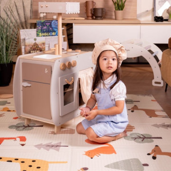 FAMILY NATION - Πτυσσόμενο Χαλάκι Δραστηριοτήτων Montessori 2 σε 1 - Animal Friends (FN-MONT-TAPF-AN)