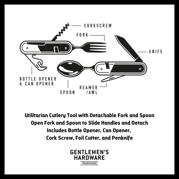 Gentlemen's Hardware - Camping Cutlery Utensil Multi Tool (GEN159)