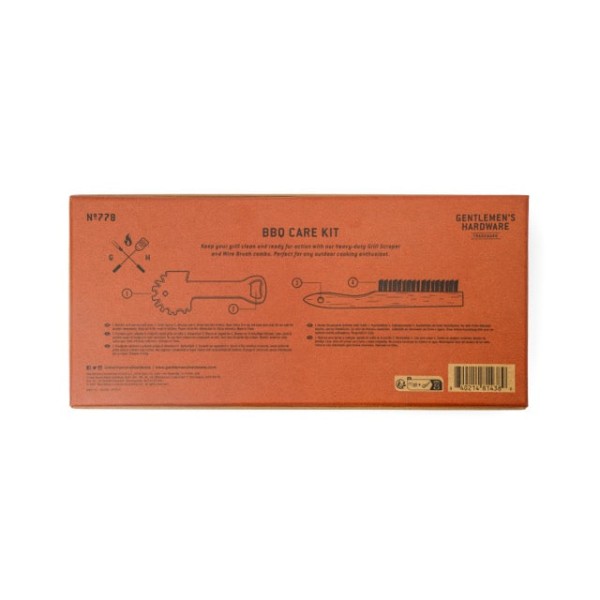 Gentlemen's Hardware - "BBQ Care Kit" Grill Scraper & Wire Brush (GEN778)