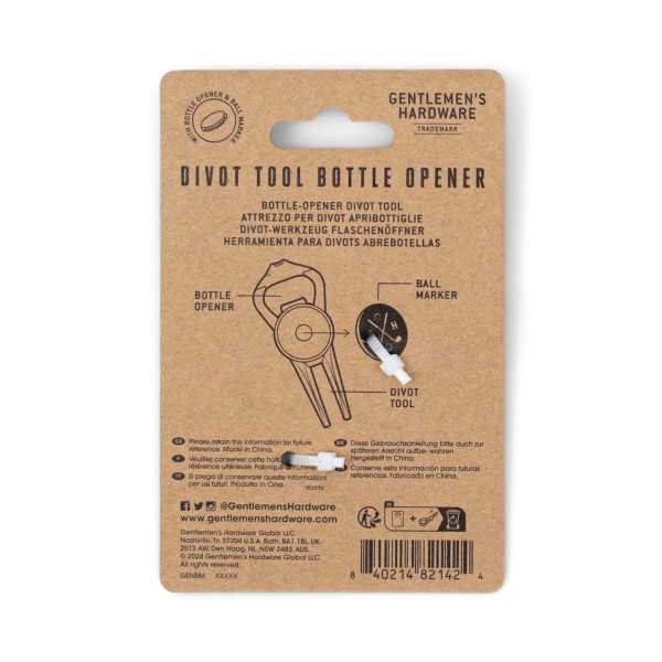 Gentlemen's Hardware - Divot Tool Bottle Opener (GEN886)