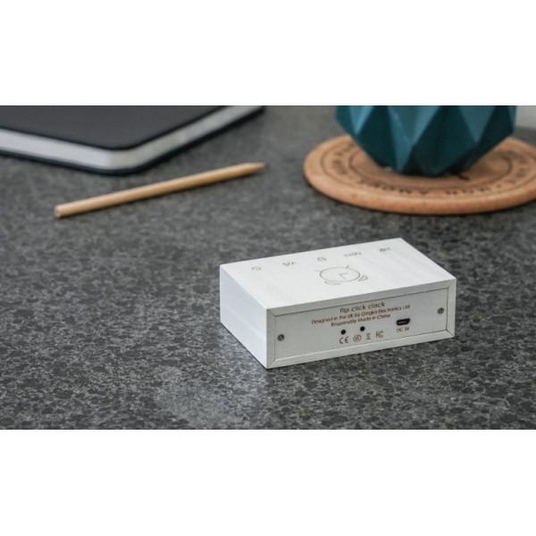 Gingko - Flip Click Clock White Birch (G003W13)