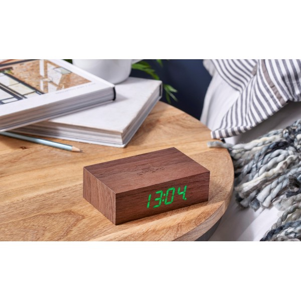 Gingko - Flip Click Clock  Walnut (G003W8)
