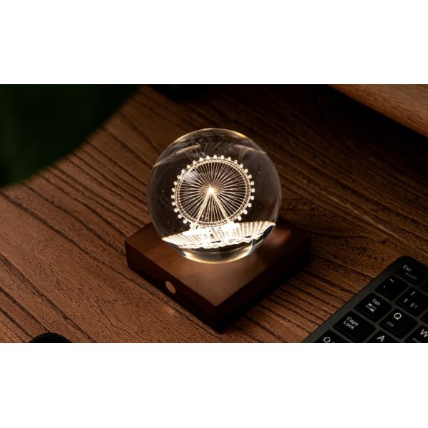 Gingko - Amber Crystal Light Ferris Wheel (G025FE)