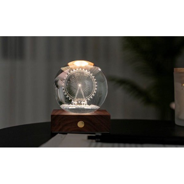 Gingko - Amber Crystal Light Ferris Wheel (G025FE)