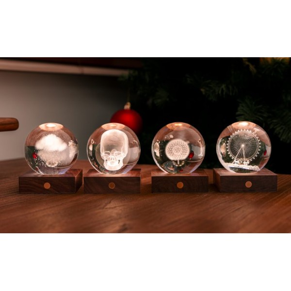 Gingko - Amber Crystal Light Ferris Wheel (G025FE)