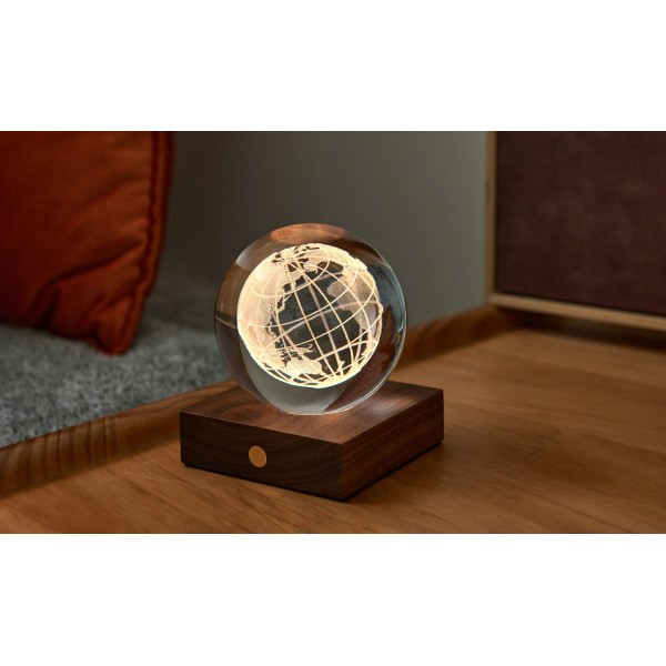 Gingko - Διακοσμητικό Φωτιστικό Κρυστάλλινη Σφαίρα World Globe (G025WO)