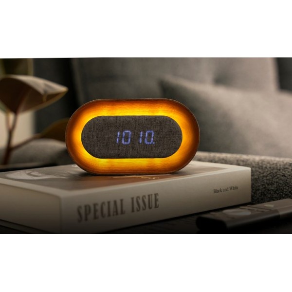 Gingko - Lumos Clock Oval Design Walnut (G076O-WT)