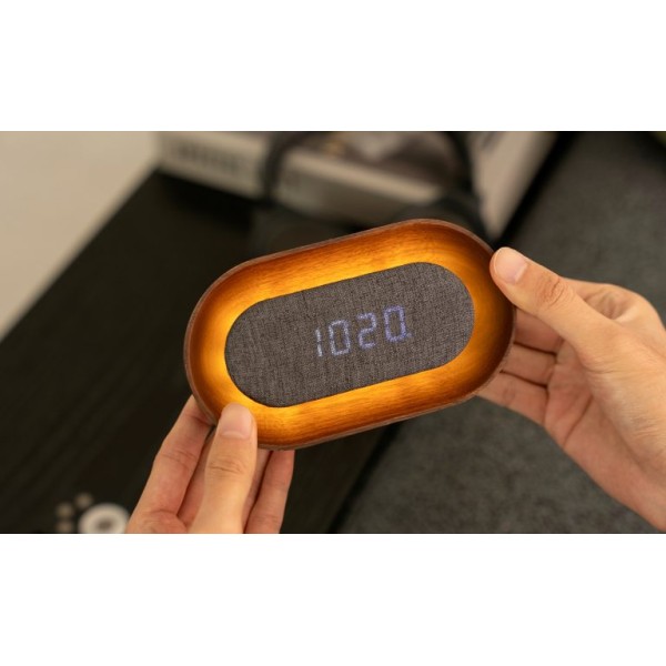 Gingko - Lumos Clock Oval Design Walnut (G076O-WT)