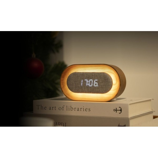 Gingko - Lumos Clock Oval Design Walnut (G076O-WT)