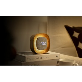 Gingko - Lumos Clock Square Design White Ash (G076S-AH)