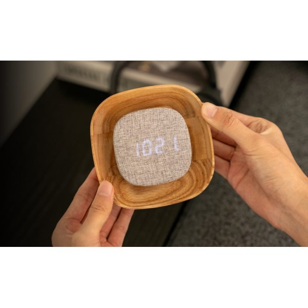 Gingko - Lumos Clock Square Design White Ash (G076S-AH)