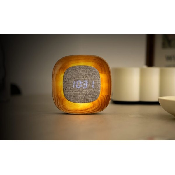 Gingko - Lumos Clock Square Design White Ash (G076S-AH)