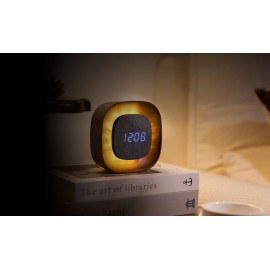 Gingko - Lumos Clock Square Design Walnut (G076S-WT)