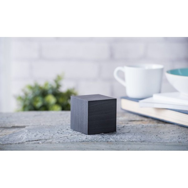 Gingko - Cube Click Clock Black Blue LED (GK08B10)