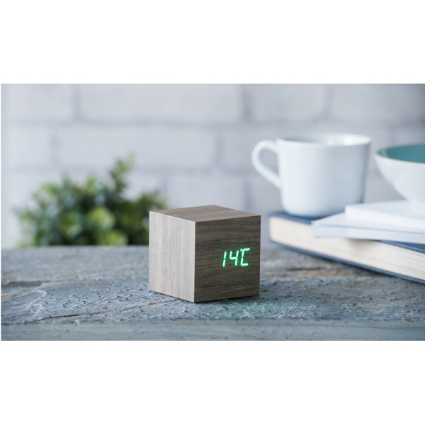 Gingko - Cube Click Clock Ash (GK08G12)