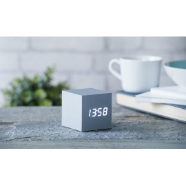 Gingko - Ξύλινο Ρολόι Ξυπνητήρι Cube Aluminium Click Clock (GK08W6)