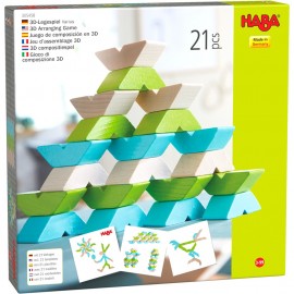 Haba - 3D Ξύλινο παιχνίδι αντιγραφής με 21 τουβλάκια (305458)