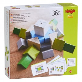 Haba - 3D Ξύλινο παιχνίδι αντιγραφής με 36 τουβλάκια σε φυσικές αποχρώσεις (305461)