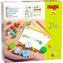 Haba - Εκπαιδευτικό παιχνίδι λεπτής κινητικότητας με κορδόνι 'Ελέφαντες' (305779)