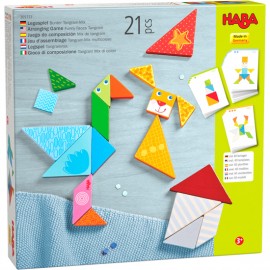 Haba - Ξύλινο τάγκραμ αναγνώρισης χρωμάτων & σχημάτων (305777)
