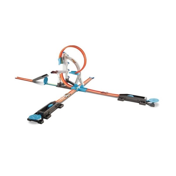 Hot Wheels Track Builder Σετ Πίστα Με 4 Διαφορετικά Κόλπα