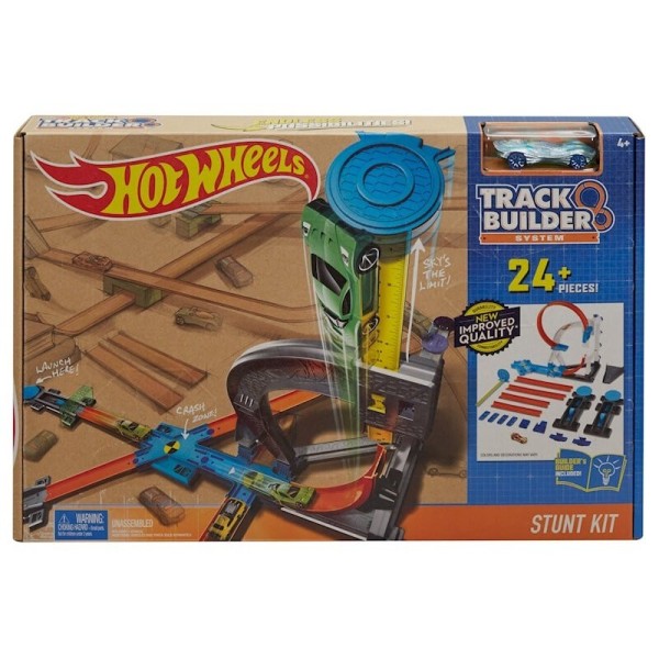 Hot Wheels Track Builder Σετ Πίστα Με 4 Διαφορετικά Κόλπα