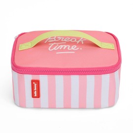 Hello Hossy - Ισοθερμική τσάντα μεταφοράς φαγητού Pink Stripes ( HH013818)