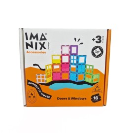 Imanix - Μαγνητικό Παιχνίδι Κατασκευών Πόρτες και Παράθυρα 16 τμχ (190011)