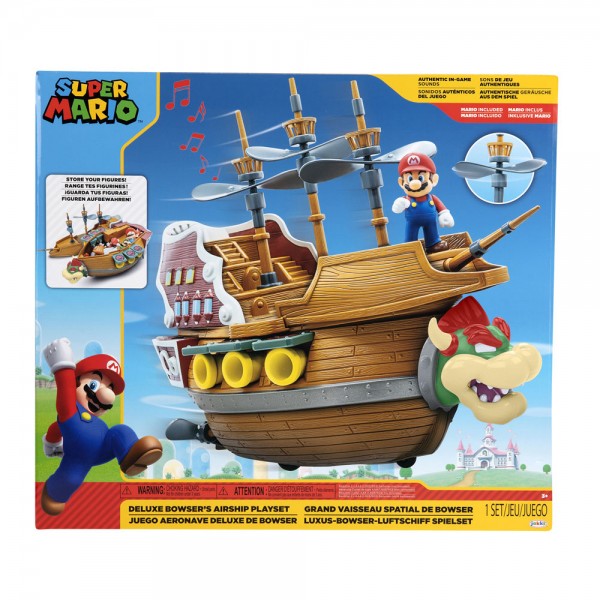 Jakks Pacific - Σετ Παιχνιδιού Deluxe Bowser Airship Super Mario (JPA40429)