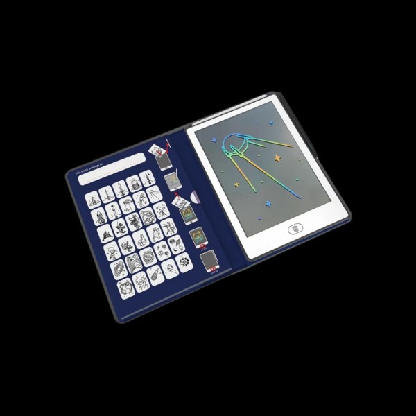 KIDYWOLF - Tablet ζωγραφικής με οθόνη LCD (30 κάρτες)- Galaxy (KDW182167)