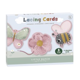 LITTLE DUTCH - Σετ 5 χαρτονένιες κάρτες με κορδόνι Flowers & Butterflies (LD120723)