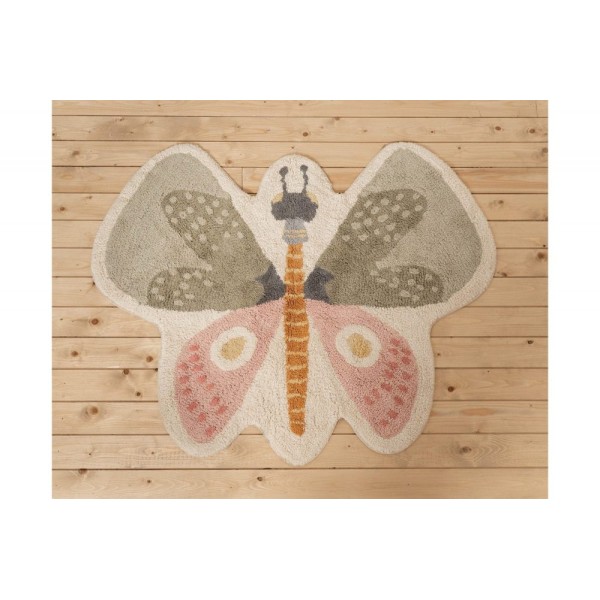 LITTLE DUTCH - Χαλί δωματίου Butterfly shape Mint/Pink 94X110 (LD-RU10311415)