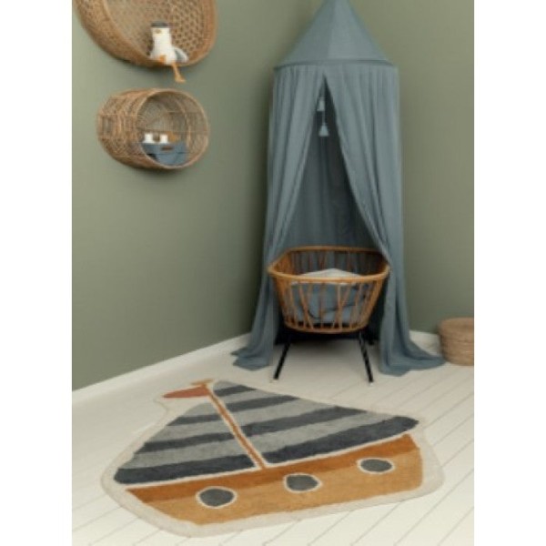 LITTLE DUTCH - Χαλί δωματίου Boat shape Blue 105X120 (LD-RU10311640)