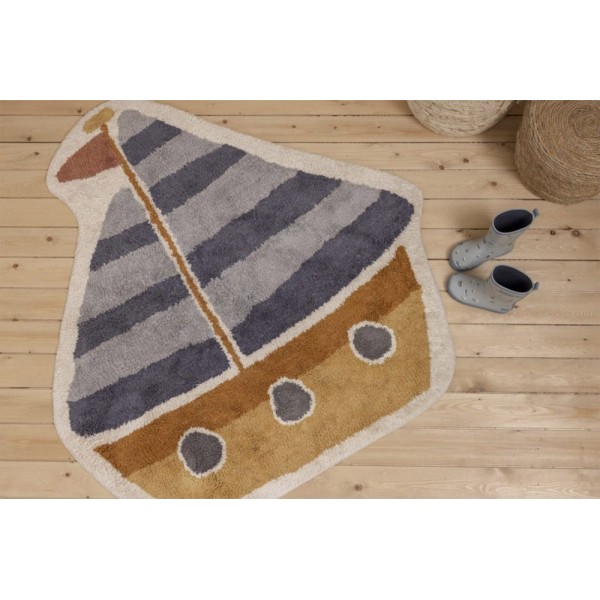 LITTLE DUTCH - Χαλί δωματίου Boat shape Blue 105X120 (LD-RU10311640)