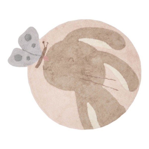LITTLE DUTCH - Χαλί δωματίου Bunny round Pink 110εκ. (LD-RU10410850)