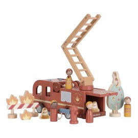 Little Dutch - Ξύλινο Πυροσβεστικό Όχημα με Αξεσουάρ (LD2536)